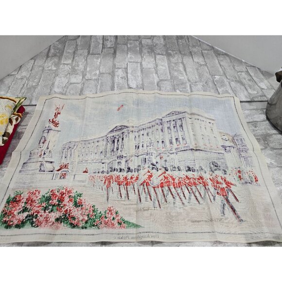 Vintage Buckingham Palace Tea Dish Towel - Guards Band - Irish Cahin Linens - No - Picture 9 of 9